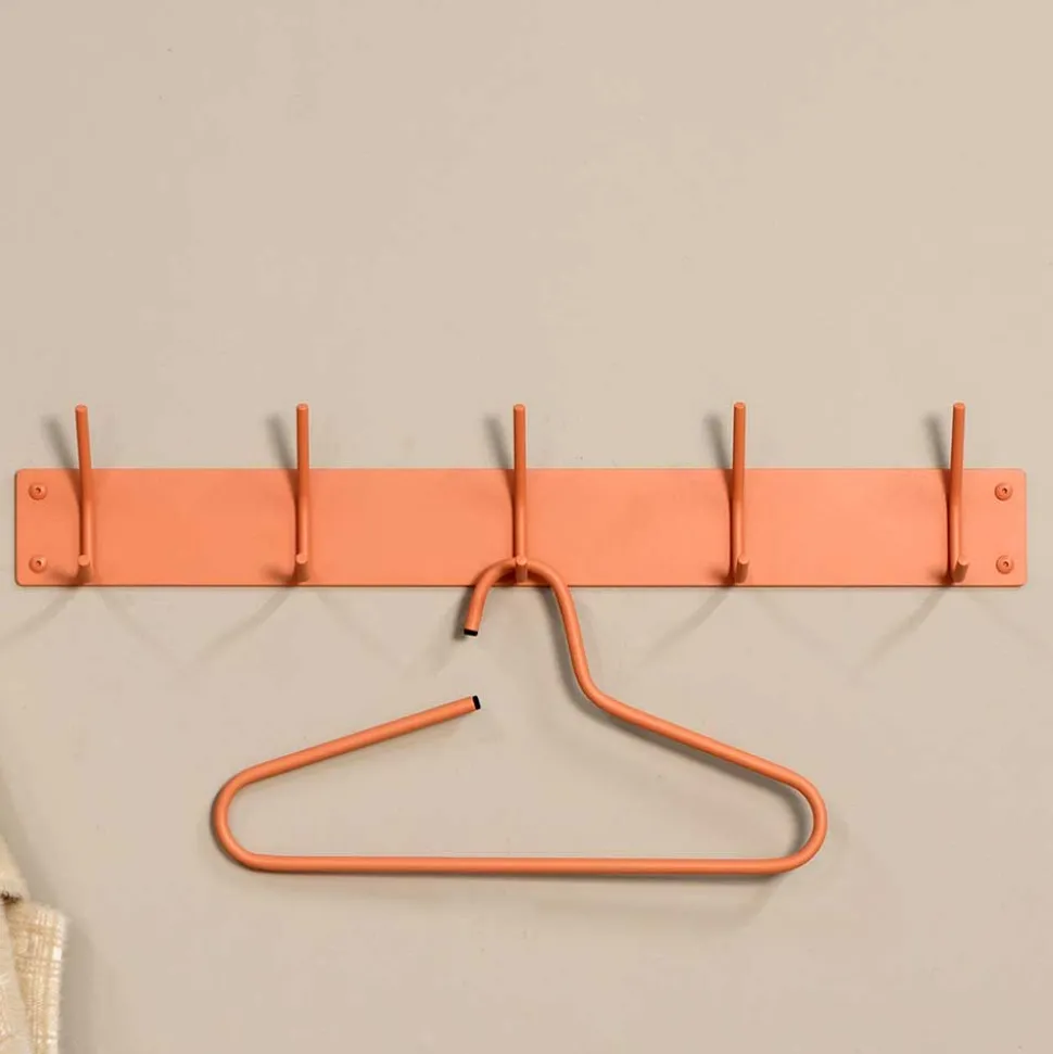 Hängegarderobe mit fünf Haken aus Stahl - Lieke