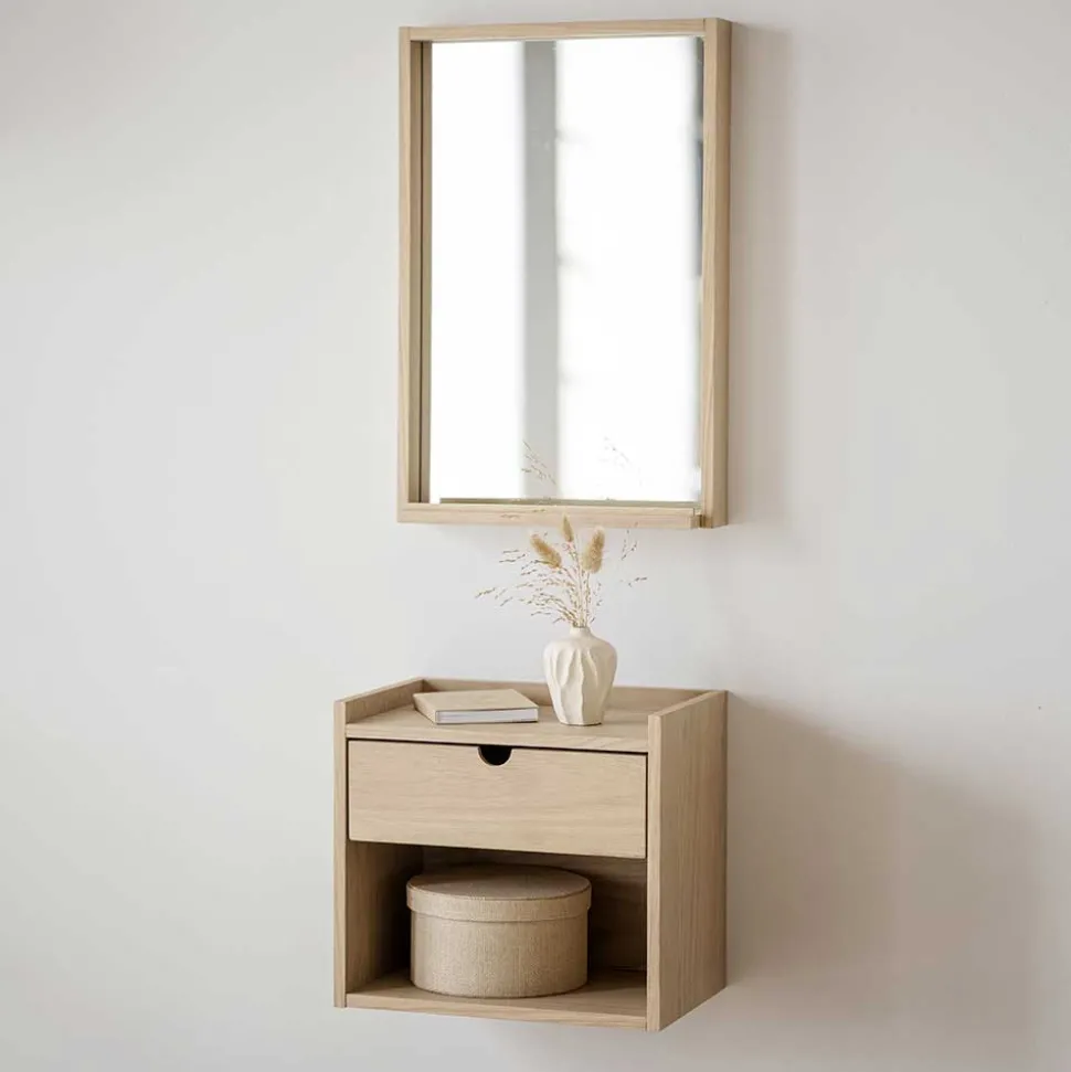Hänge-Kommode & Spiegel Set - Pluta (zweiteilig)