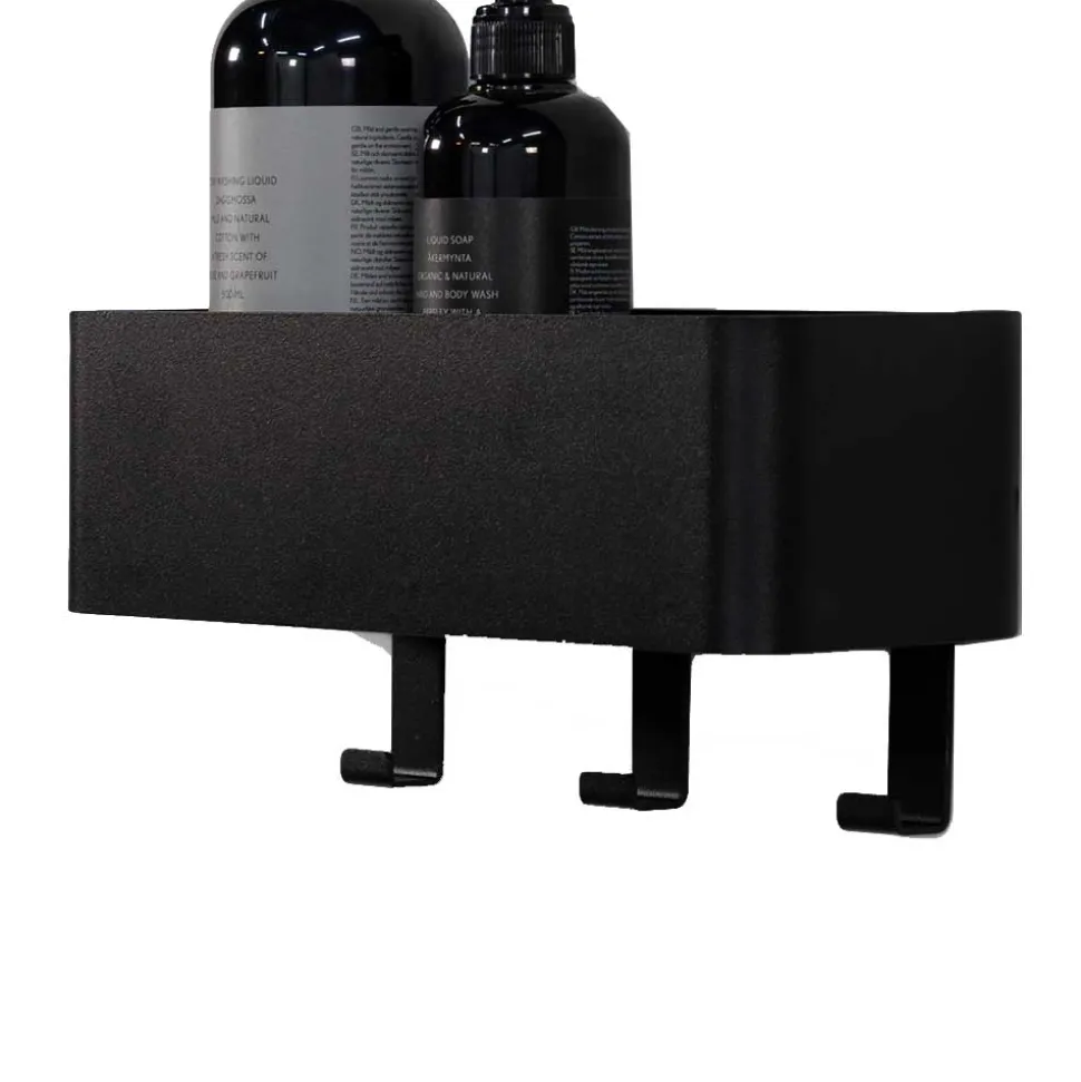 Hängende Ablage mit drei Haken aus Stahl - Lejavra