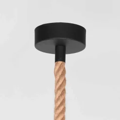 Hängende Industrial Lampe in Schwarz Metall - Rock