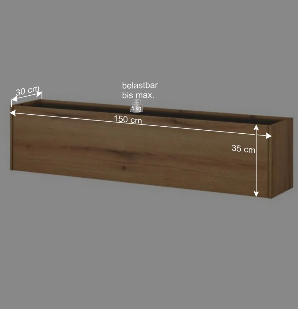 Hängende Wohnwand modern - Colomania (vierteilig)