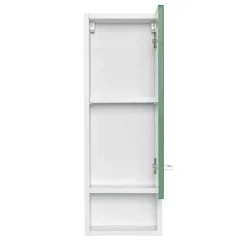Hängender Badschrank in Grün & Weiß - Loenixa I