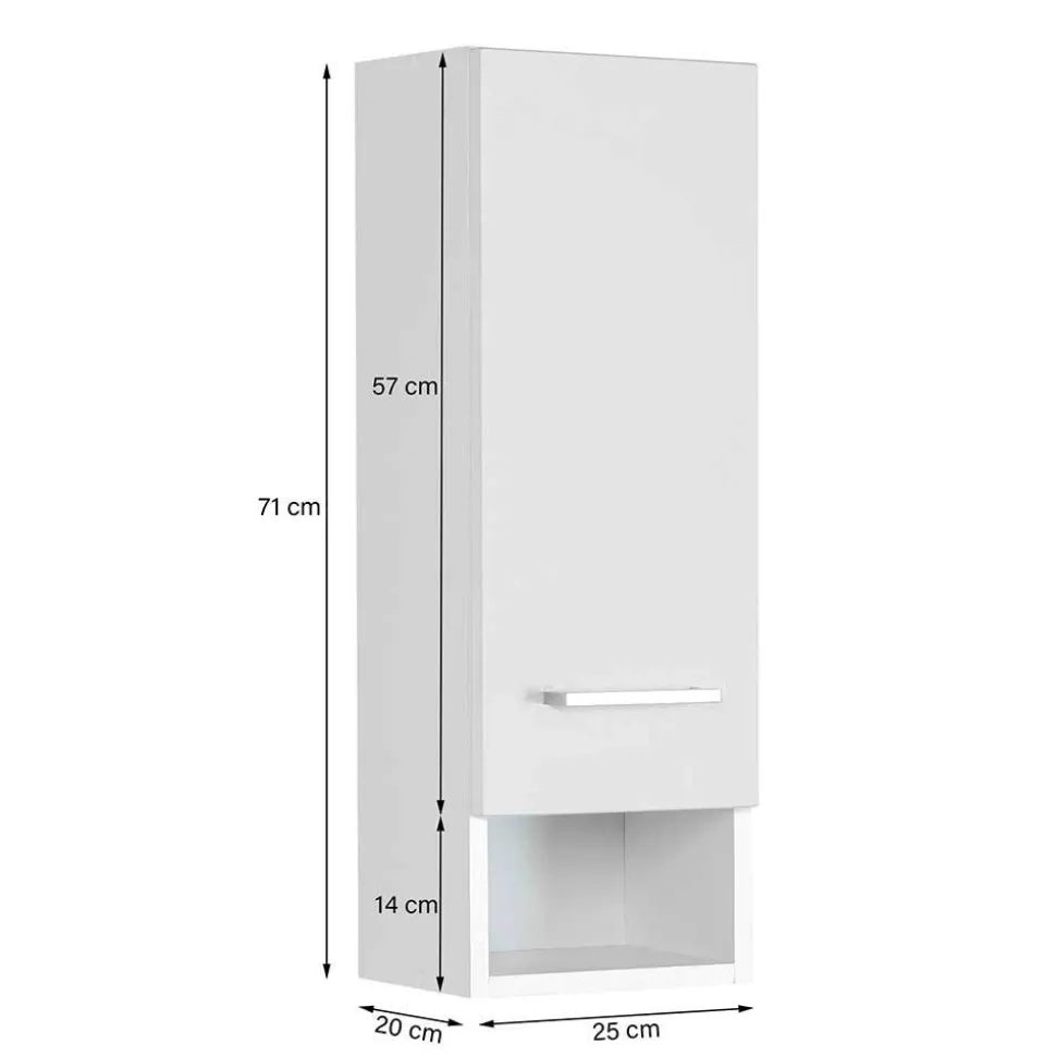 Hängender Badschrank in Grün & Weiß - Loenixa I