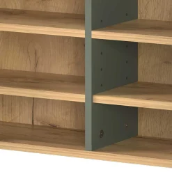 Hängender Flurschrank & runder Spiegel - Point (zweiteilig)