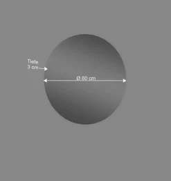 Hängender Flurschrank & runder Spiegel - Point (zweiteilig)