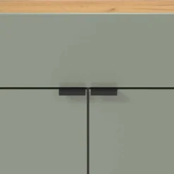 Hängender Flurschrank & runder Spiegel - Point (zweiteilig)