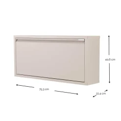 Hängender Schuhschrank in Taupe - Ruven