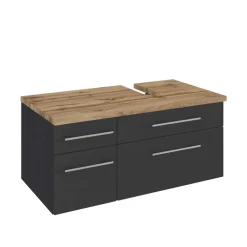 Hängender Waschbeckenschrank in Grau - Estregos