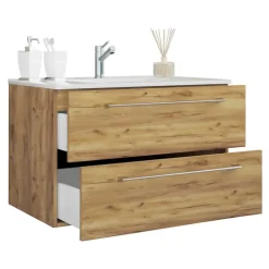 Hängender Waschtisch mit Einlasswaschbecken - Karin