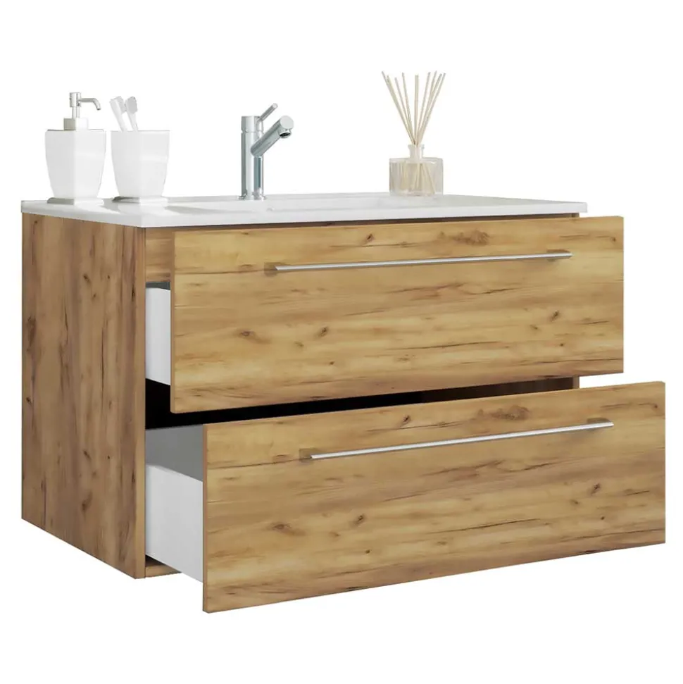 Hängender Waschtisch mit Einlasswaschbecken - Karin