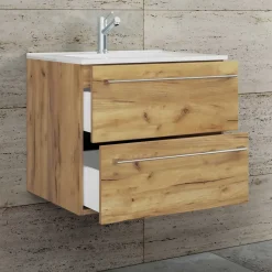 Hängender Waschtisch mit Einlasswaschbecken - Karin