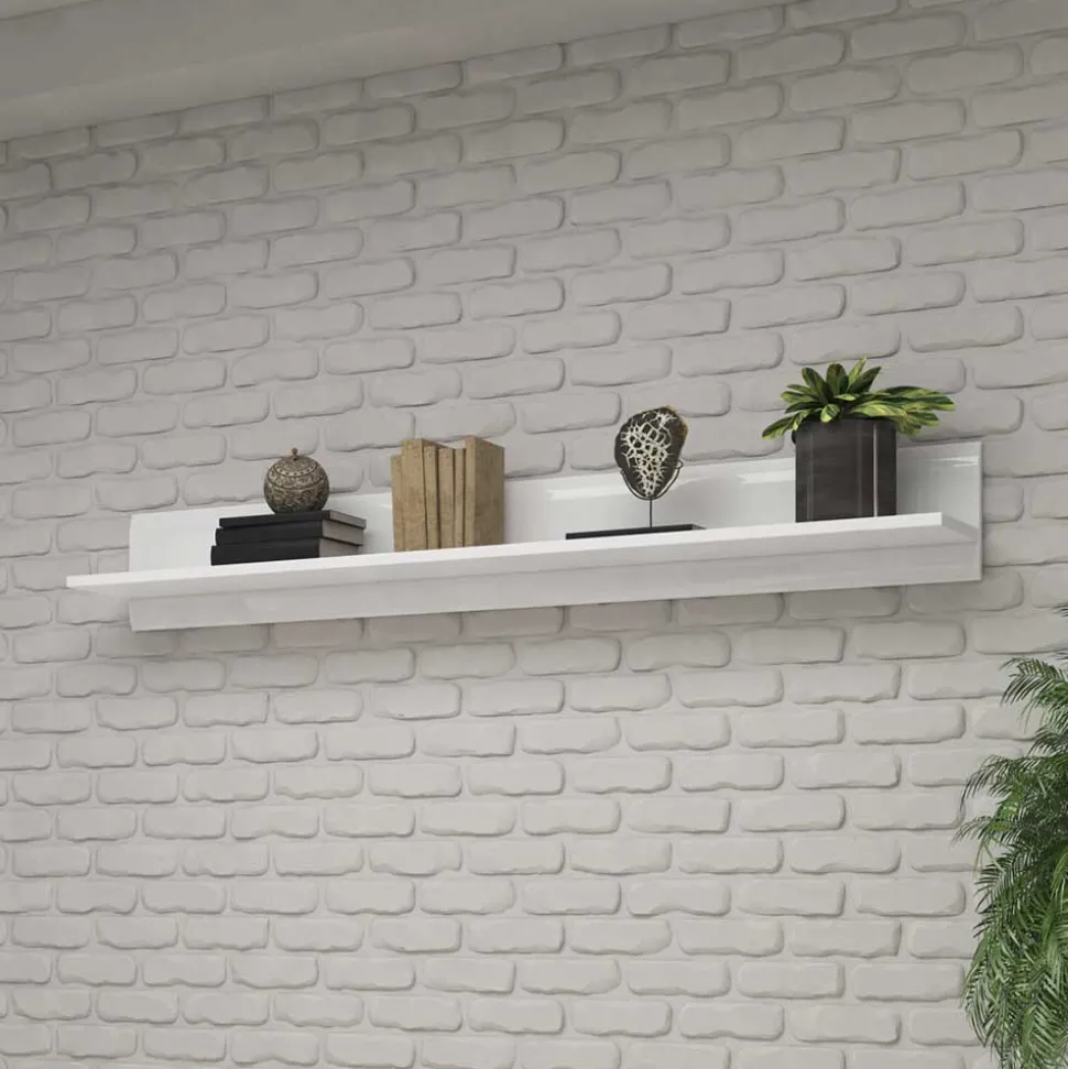 Hängendes Regal in Weiß hochglänzend - Baranoma