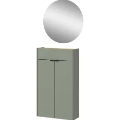 Hängendes Vertiko & runder Spiegel - Point (zweiteilig)