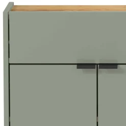 Hängendes Vertiko & runder Spiegel - Point (zweiteilig)