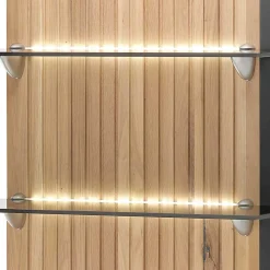 Hängepaneel mit zwei Glasböden & LED Licht - Cruzca