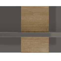 Hängeregal in Dunkelgrau Hochglanz & Eiche - Eracosta