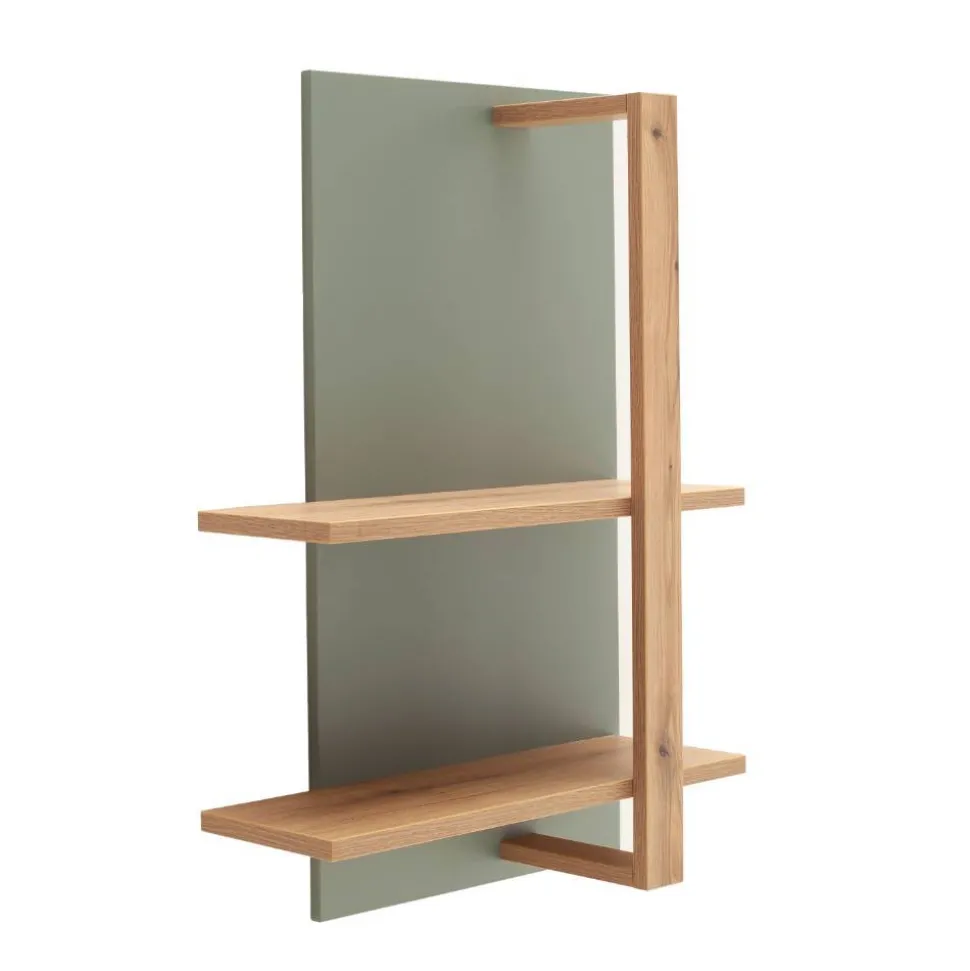 Hängeregal in Eiche mit Graugrün - Kwin