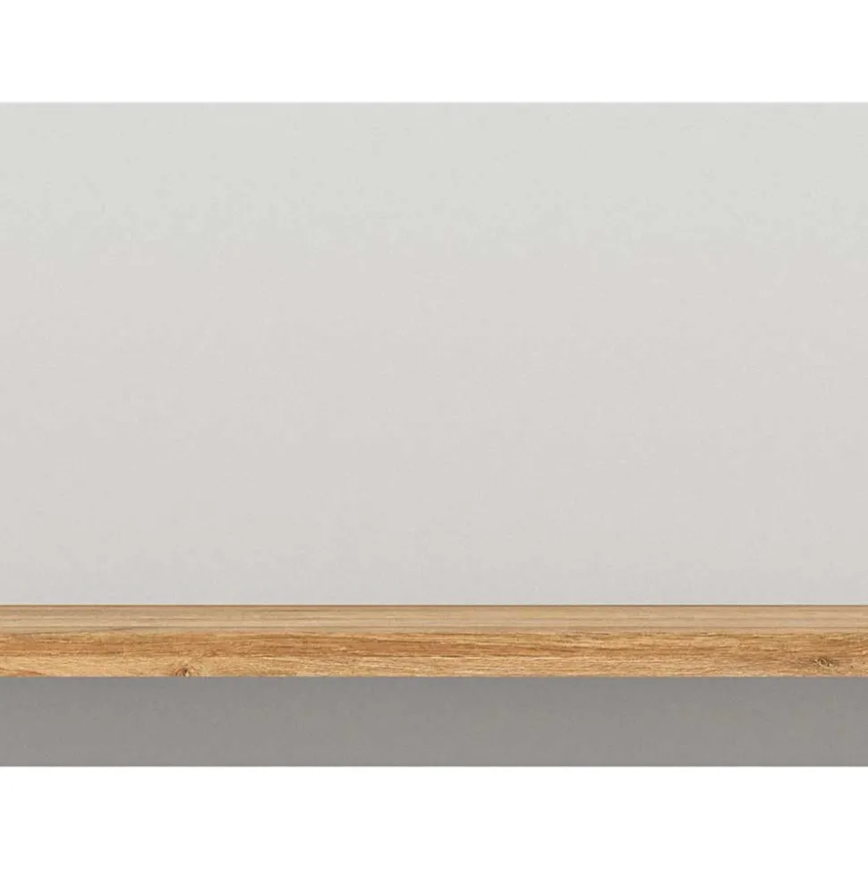 Hängeregal in Lichtgrau und Eiche Dekor - Jannios