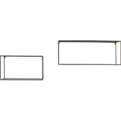 Hängeregal Set in Grau - Accaro (zweiteilig)