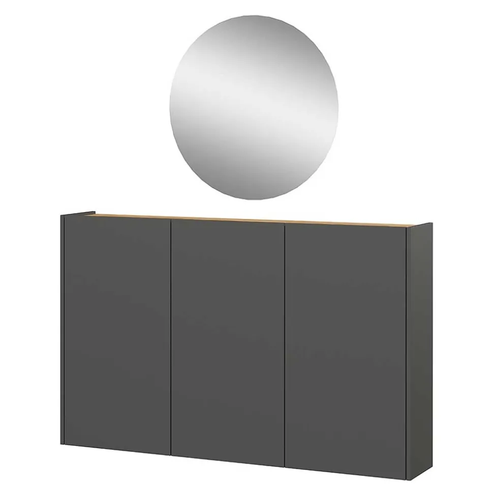 Hänge-Schuhschrank & Rundspiegel Set - Calisian (zweiteilig)