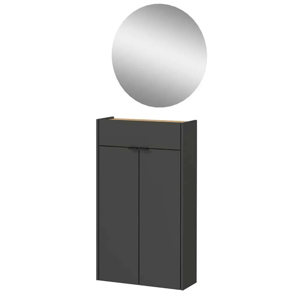 Hänge-Vertiko & runder Spiegel - Sidgarus (zweiteilig)