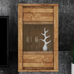 Hängevitrine Nadalia aus Wildeiche Massivholz