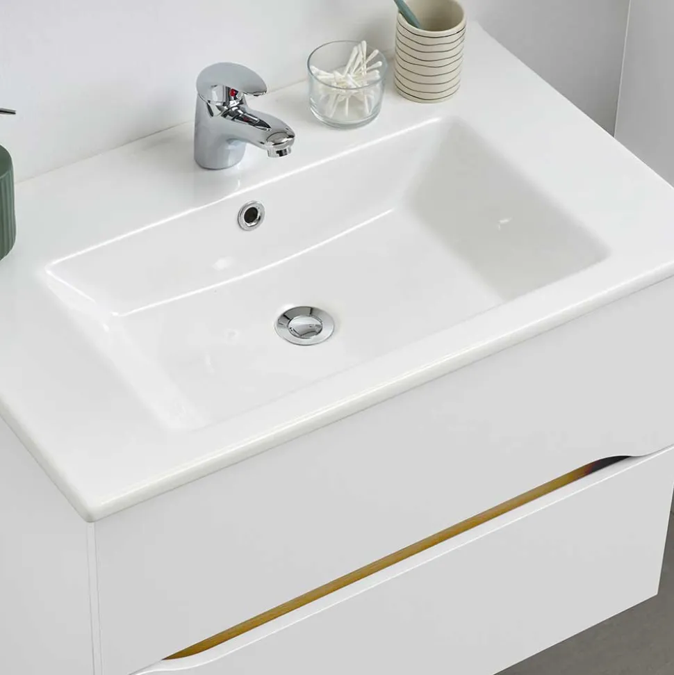 Hänge-Waschtisch mit zwei Schubladen - Zenata