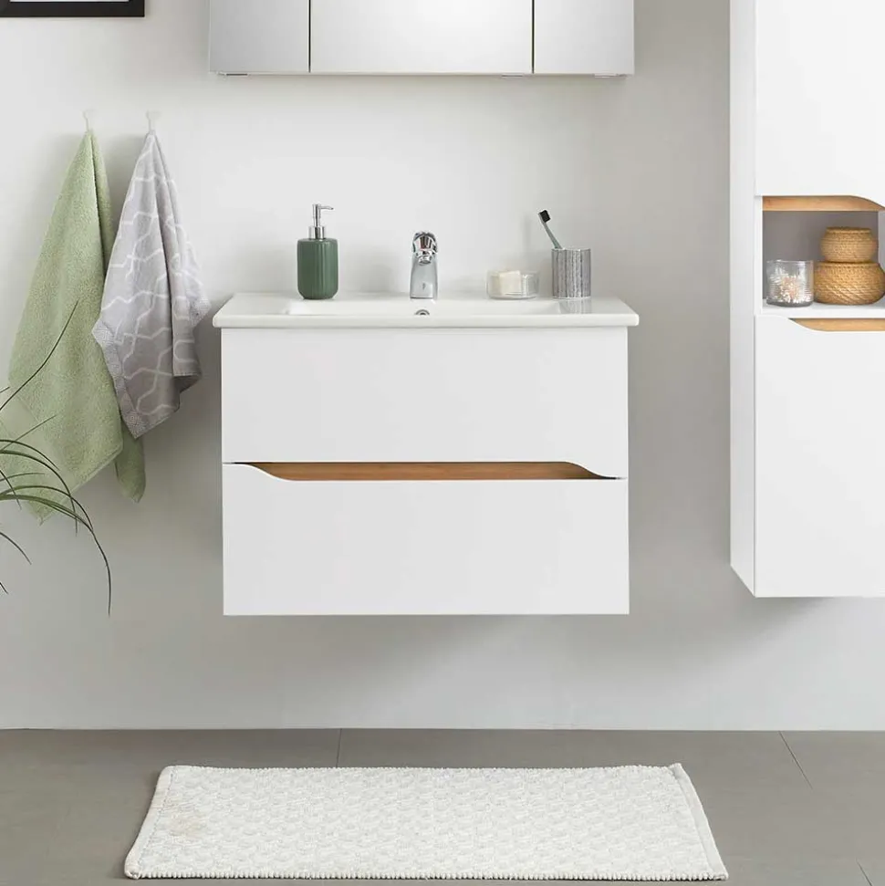 Hänge-Waschtisch mit zwei Schubladen - Zenata