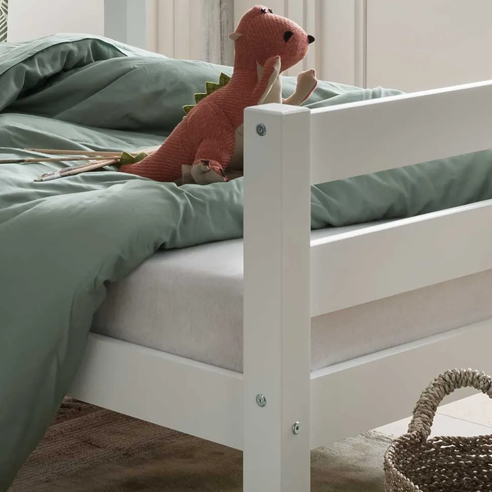 Hochbett & Einzelbett & Regal Set - Polar (zweiteilig)