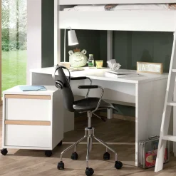 Hochbett mit Schrank und Schreibtisch - Cracks (vierteilig)