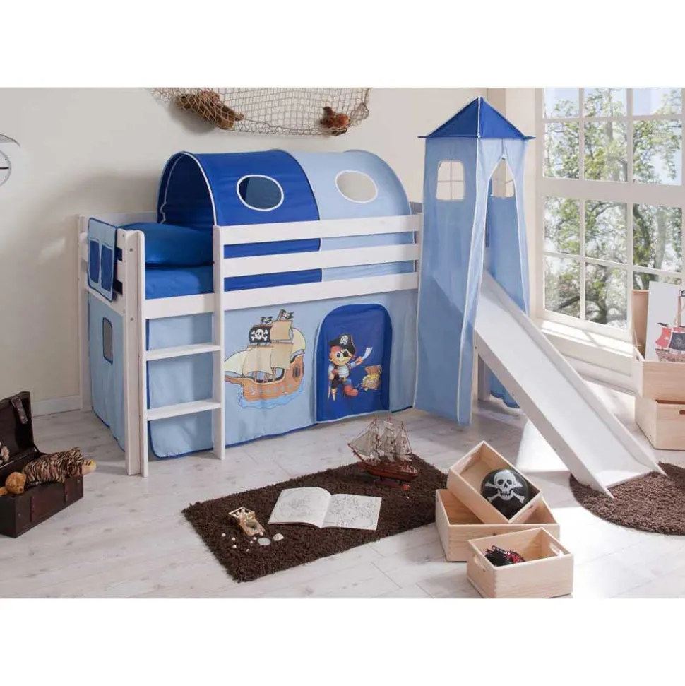 Hochbett Scarlett in Kiefer Massivholz