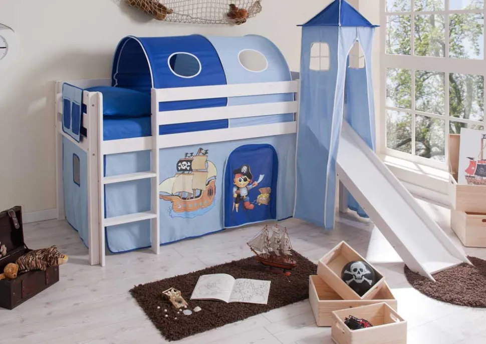 Hochbett Scarlett in Kiefer Massivholz