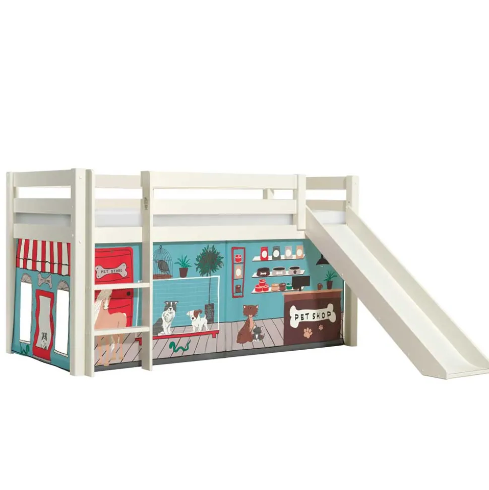 Hochbett Spielbett mit Haustier Shop Vorhang - Lissy