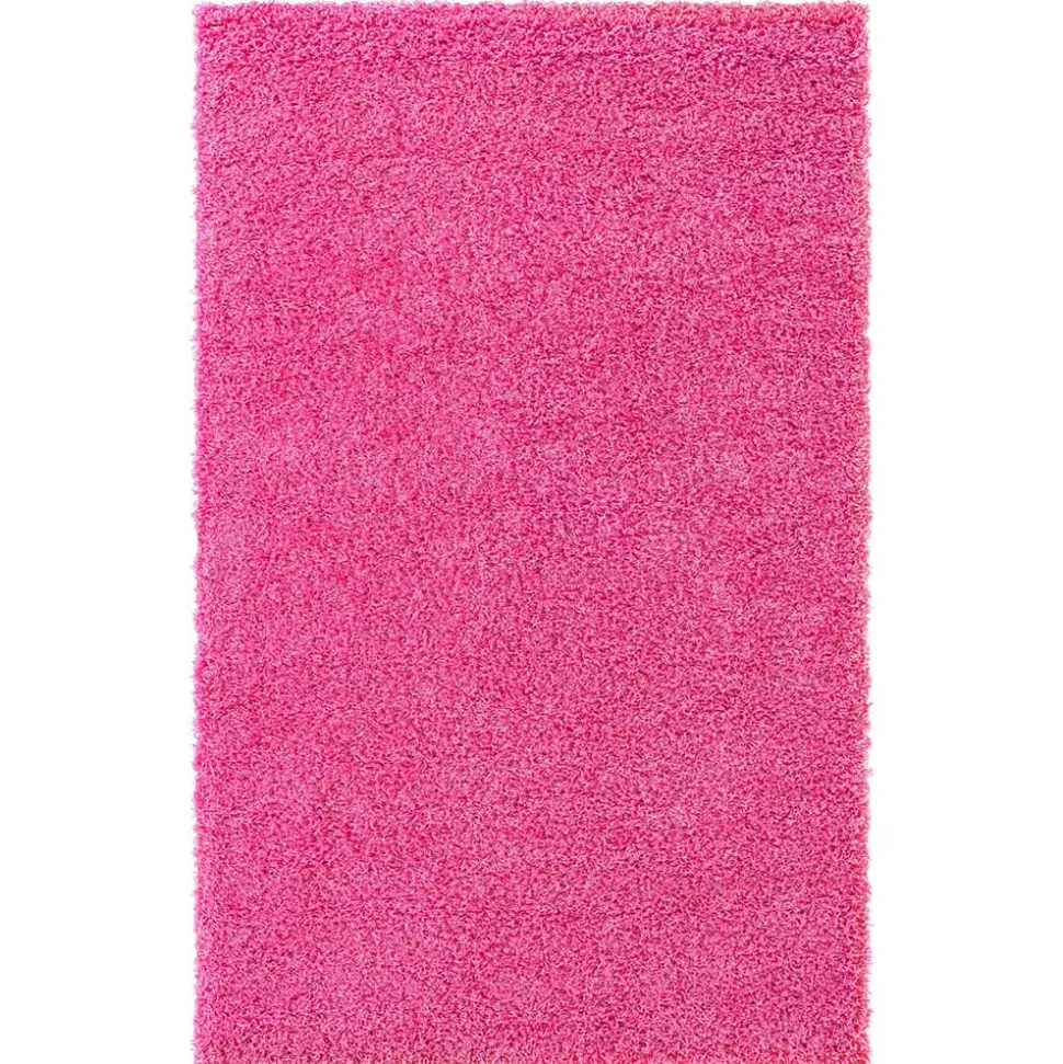Hochflor Läufer oder Teppich in Pink - Siela