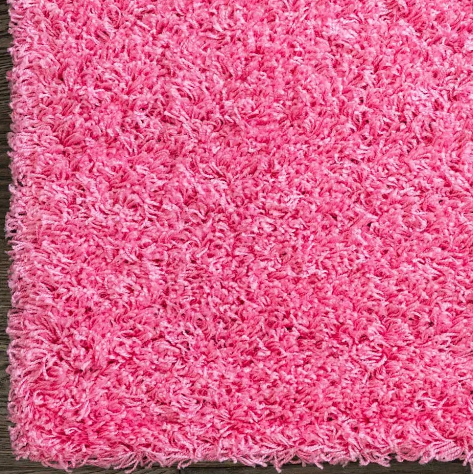 Hochflor Läufer oder Teppich in Pink - Siela