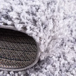 Hochflor Läufer Teppich in Grau und Creme - Cesario