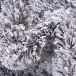 Hochflor Läufer Teppich in Grau und Creme - Cesario