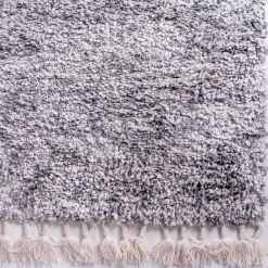 Hochflor Läufer Teppich in Grau und Creme - Cesario