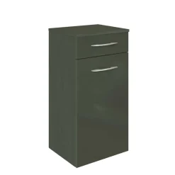 Hochglanz Bad Unterschrank in Dunkelgrau Mladen für Wandmontage