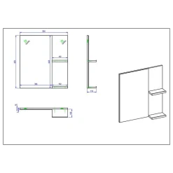 Hochglanz Badeinrichtung in Weiß - Vauflos (dreiteilig)