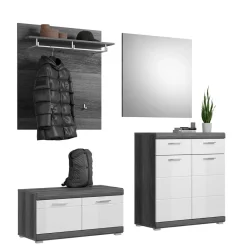 Hochglanz Flureinrichtung Set - Nancys (vierteilig)