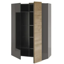 Hochglanz Highboard mit Glas - Eracosta