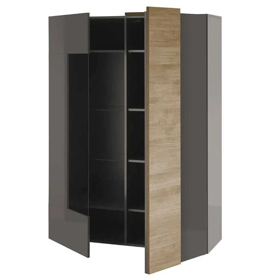 Hochglanz Highboard mit Glas - Eracosta
