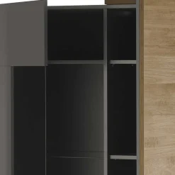 Hochglanz Highboard mit Glas - Eracosta