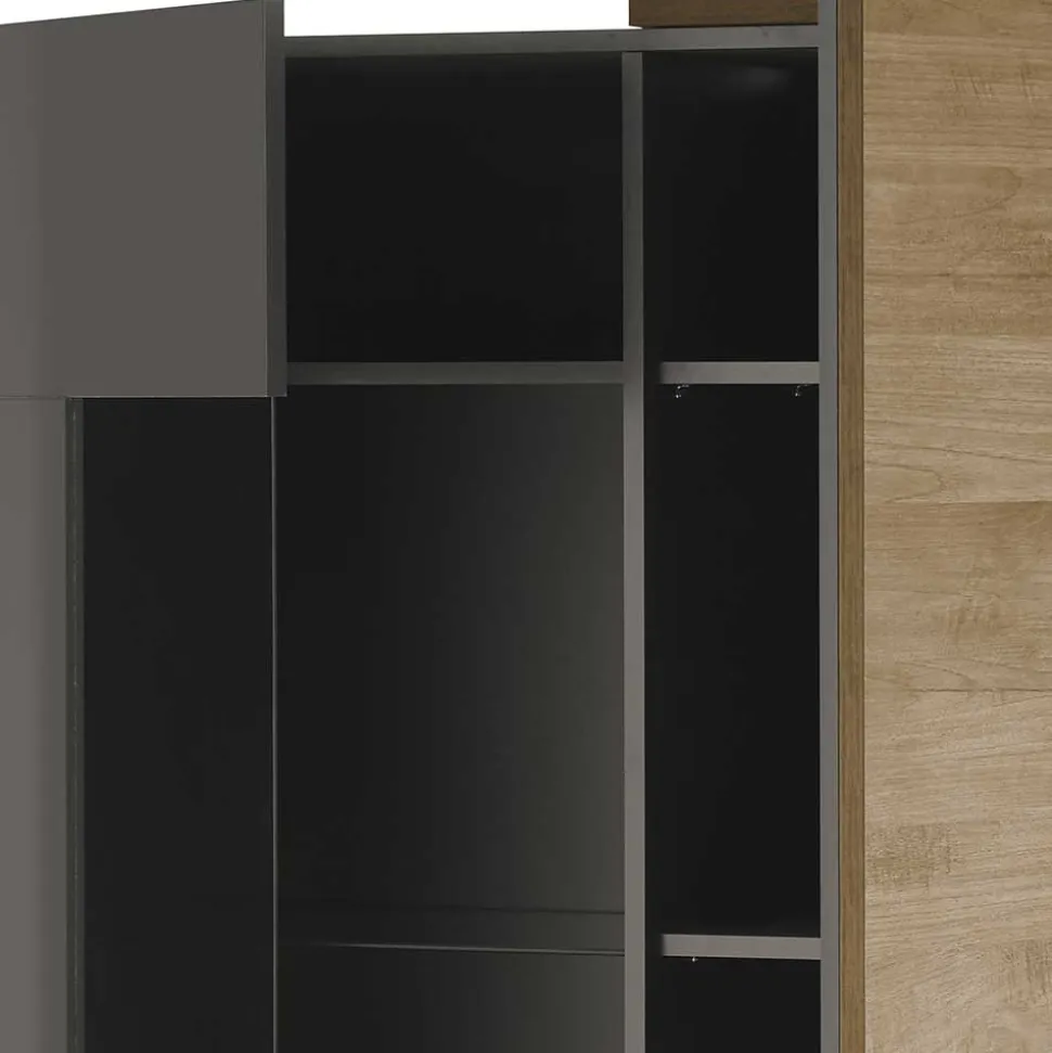 Hochglanz Highboard mit Glas - Eracosta