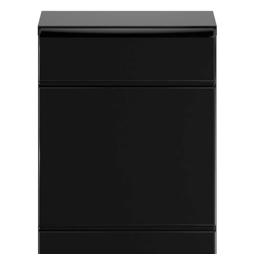 Hochglanz Oberschrank fürs Bad in Schwarz - Culina