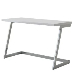Hochglanz Schreibtisch in Weiß - Toulon