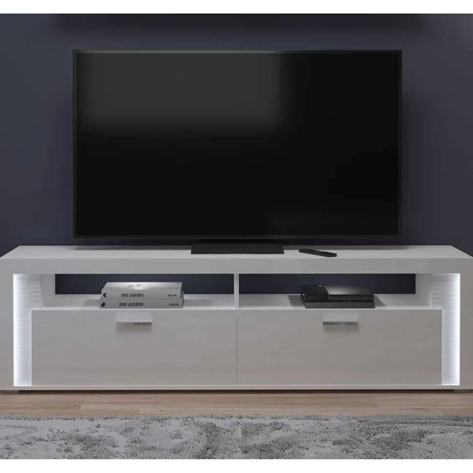 Hochglanz TV Board mit LED Beleuchtung - Gomata