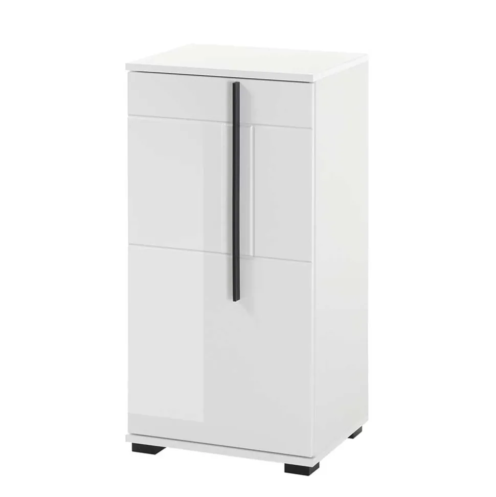 Hochglanz Unterschrank fürs Bad in Weiß - Ingmesan