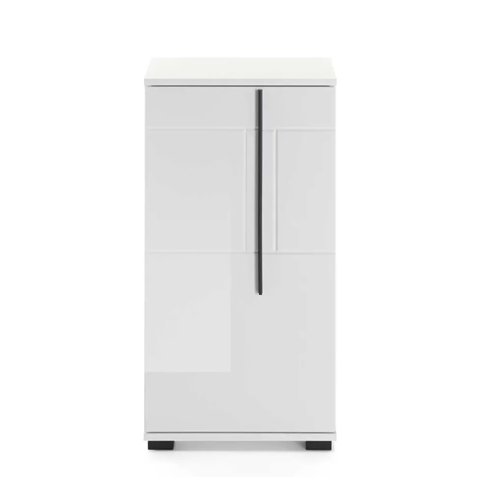 Hochglanz Unterschrank fürs Bad in Weiß - Ingmesan